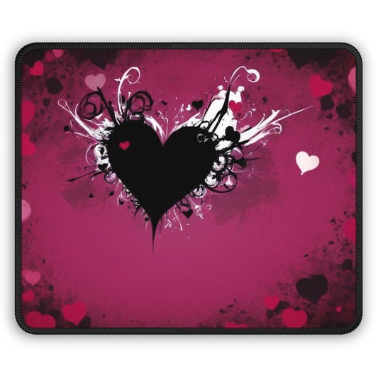 Swirlcore Heart 9x7 Neoprene Desk Mat – Grunge Gradient Love Mouse Pad