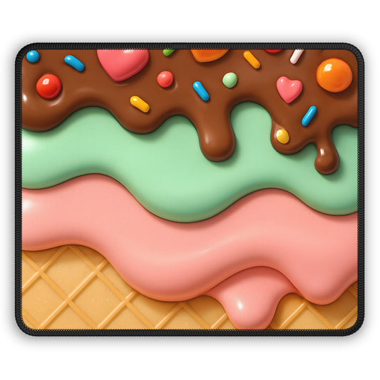 Candy Stack 9x7 Neoprene Desk Mat – Surreal Ice Cream Mouse Pad