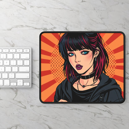 Tokyo Pulse 9x7 Neoprene Desk Mat – Pop-Art Character Mouse Pad