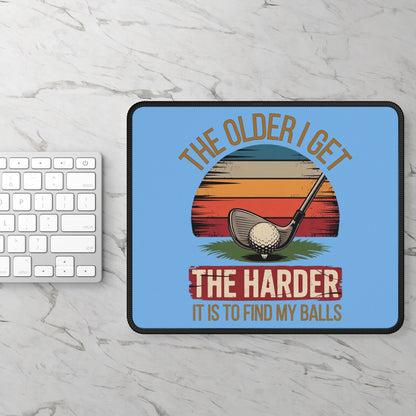 Lost Balls Golf 9x7 Neoprene Desk Mat – Retro Tee-Time Mouse Pad