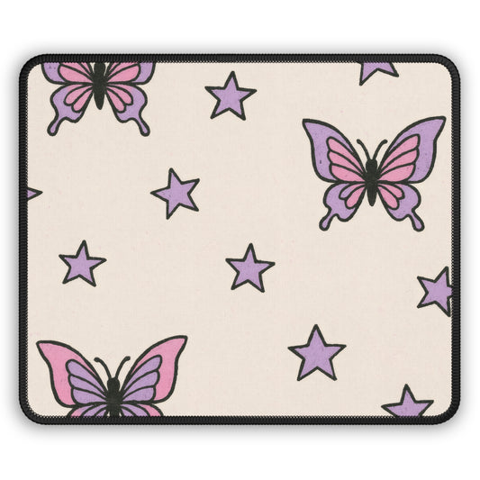 Butterfly Stardust 9x7 Neoprene Desk Mat – Cosmic Flutter Mouse Pad