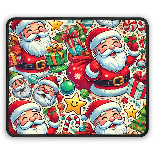Jolly Santa Claus Gaming Mouse Pad – 9x7 Neoprene Mouse Pad with Christmas Gifts, Candy Canes, and Holiday Cheer Design