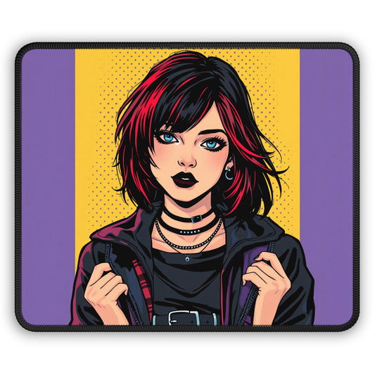 Tokyo Pulse 9x7 Neoprene Desk Mat – Pop-Art Character Mouse Pad