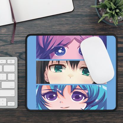 Anime Eyes Mouse Pad – 9x7 Neoprene Desk Mat with Colorful Kawaii Character Design for Gamers and Office Setups